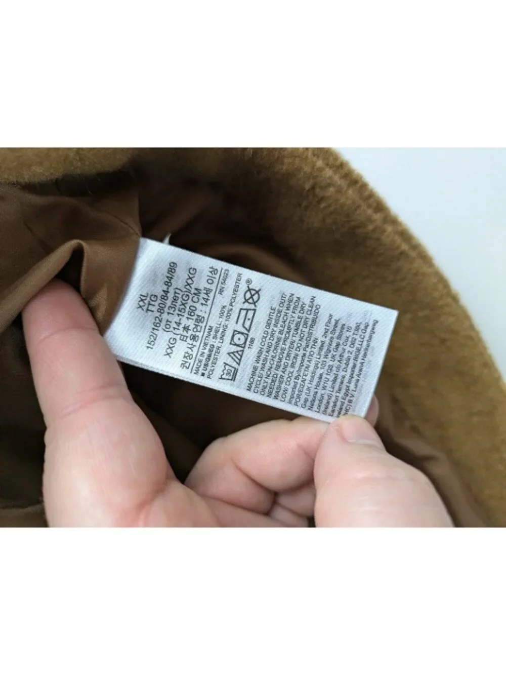 Gap Kids Tan Thick Button Down Coat Girls XXL NWOT